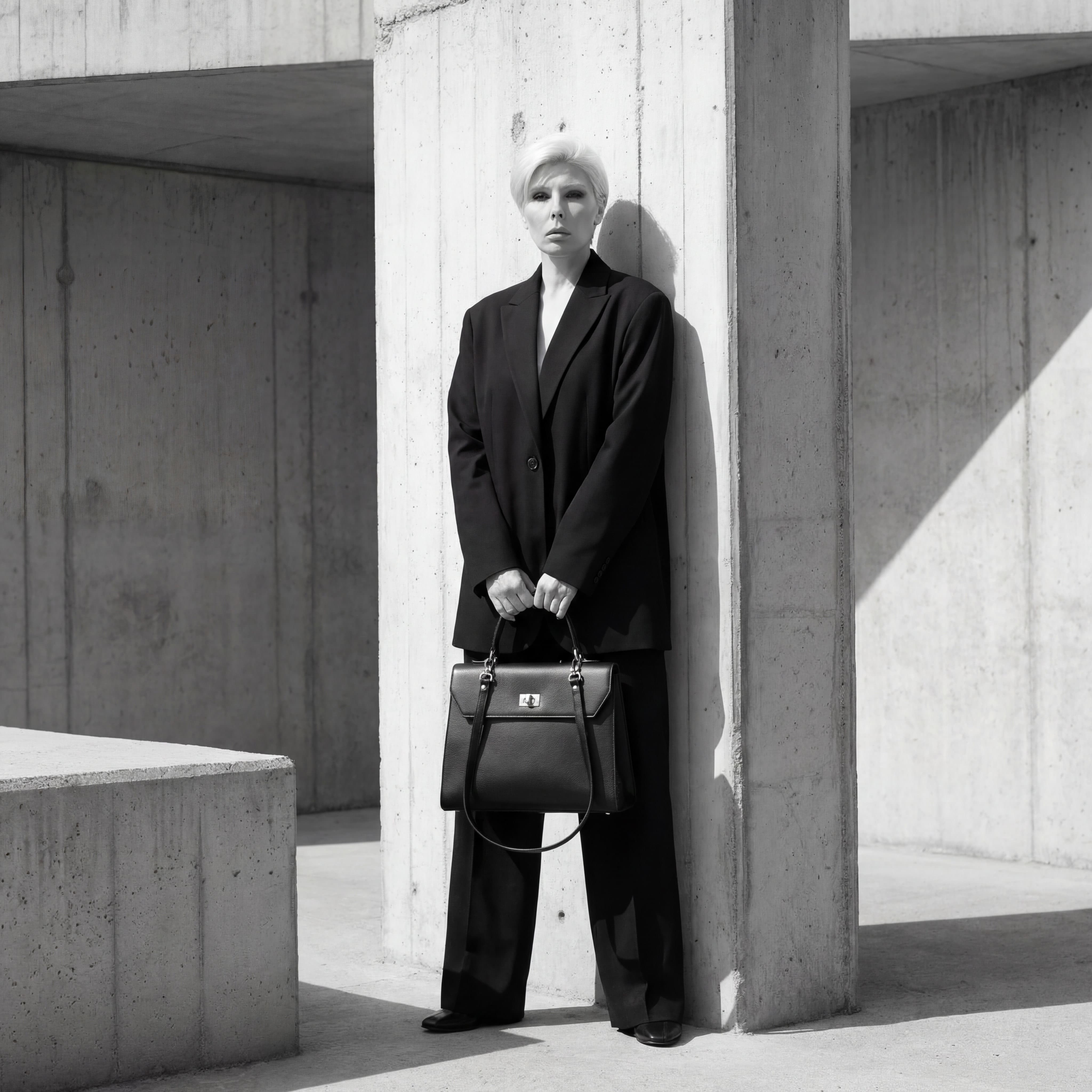 V. Atelier black and white editorial image